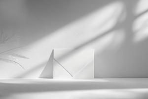 Minimalist Envelope with Dramatic Lighting and Shadows, an Abstract Photo by Natalia Klenova's Shop