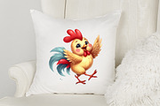 Funny Chicken Clipart, an Illustration by designcity5 (Thumbnail 4 of 5)