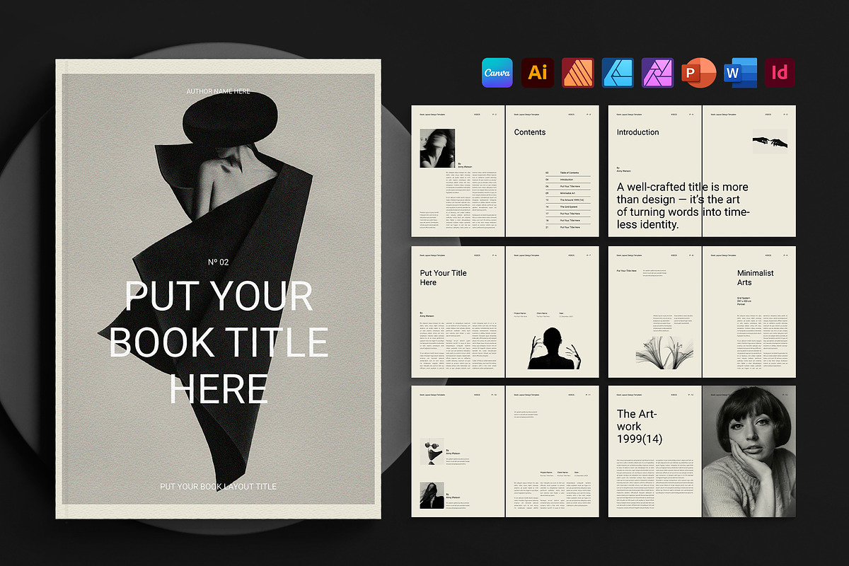 Book Title Layout Design Template