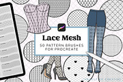 Lace Mesh Procreate Brush Set, a Brush Add-On by AngelfishCreative (Thumbnail 1 of 11)