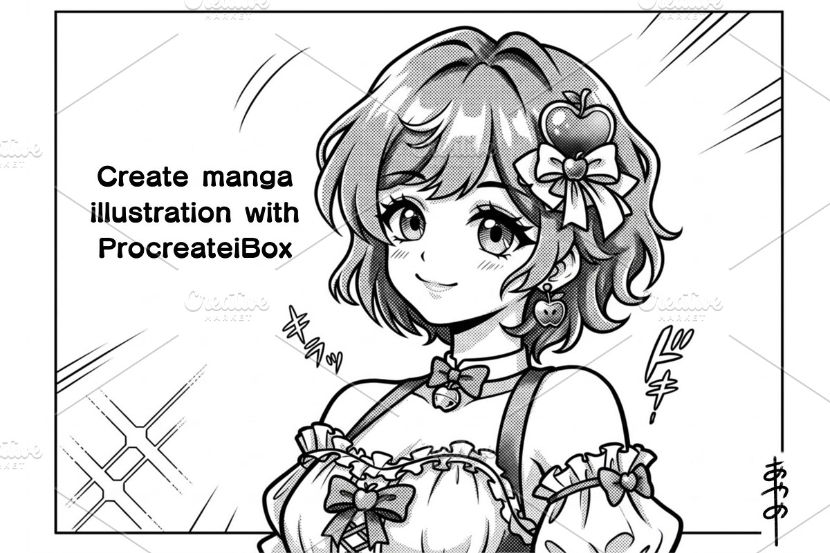 146 Manga Ink Procreate brushes, a Brush Add-On by ProcreateiBox (Photo 2 of 13)