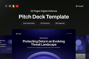 Digital Security Pitch Deck, a Presentation Template by pickolabstudio