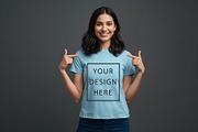 T-Shirt Mockup - Sky Blue Edition, a Shirt Mockup by ForhadGFX (Thumbnail 9 of 12)