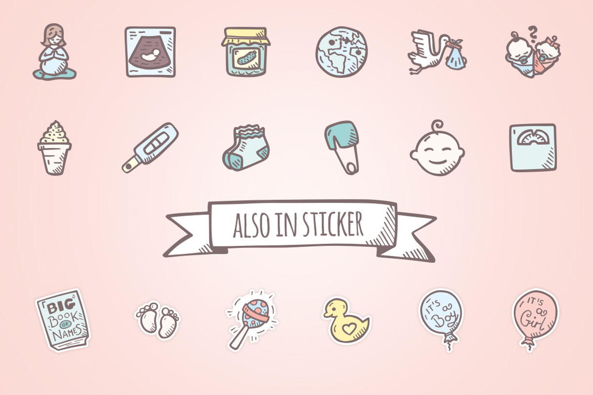 Baby Shower - Hand Drawn Icons, an Icon by Good Stuff No Nonsense (Photo 4 of 7)