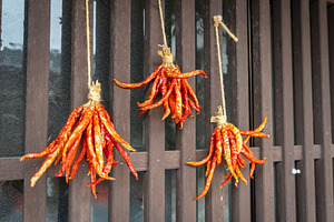 Drying chili peppers in Magome village on the Nakasendo trail, a Food & Drink Photo by GoodGoods