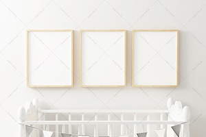 Frame Mockup Nursery 3 Panel