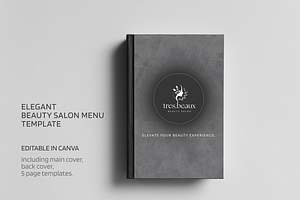 Elegant beauty salon menu template, a Card Template by Avyukta Envision Digital