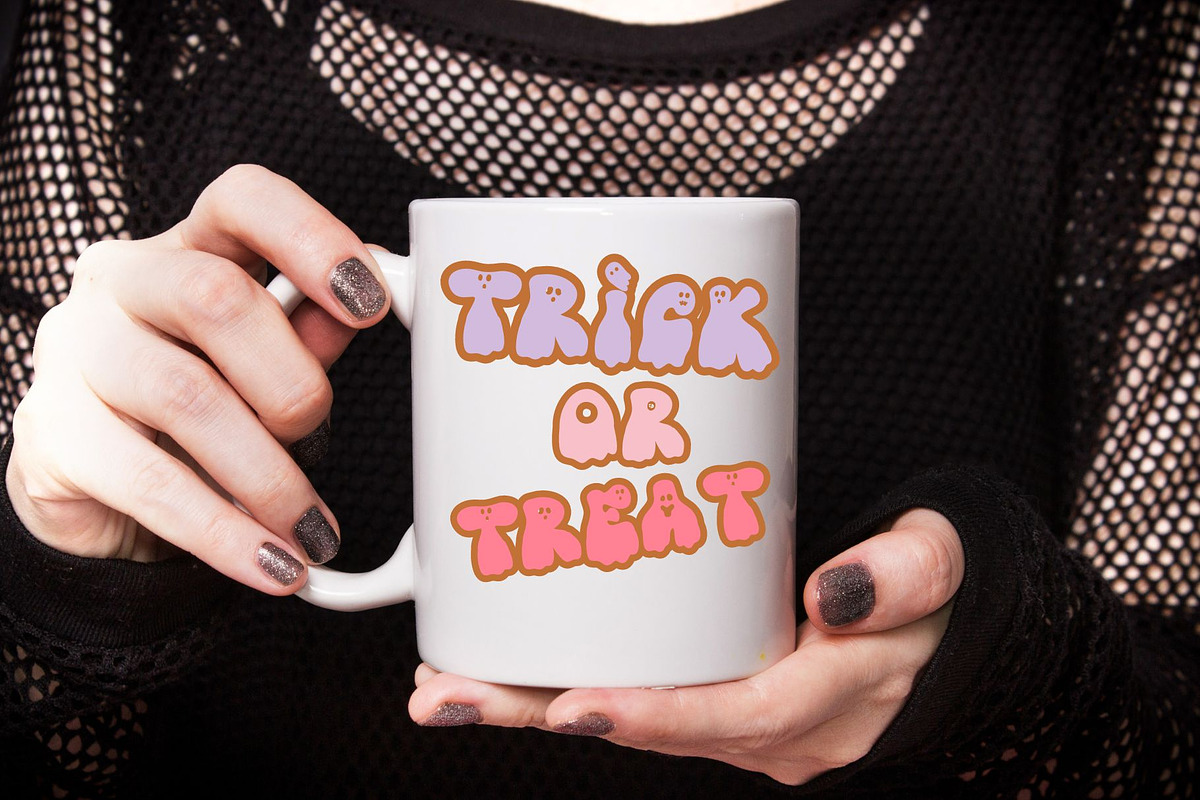 Groovy Ghost - retro Halloween font, a Handwritten Font by Brown Cupple (Photo 4 of 8)
