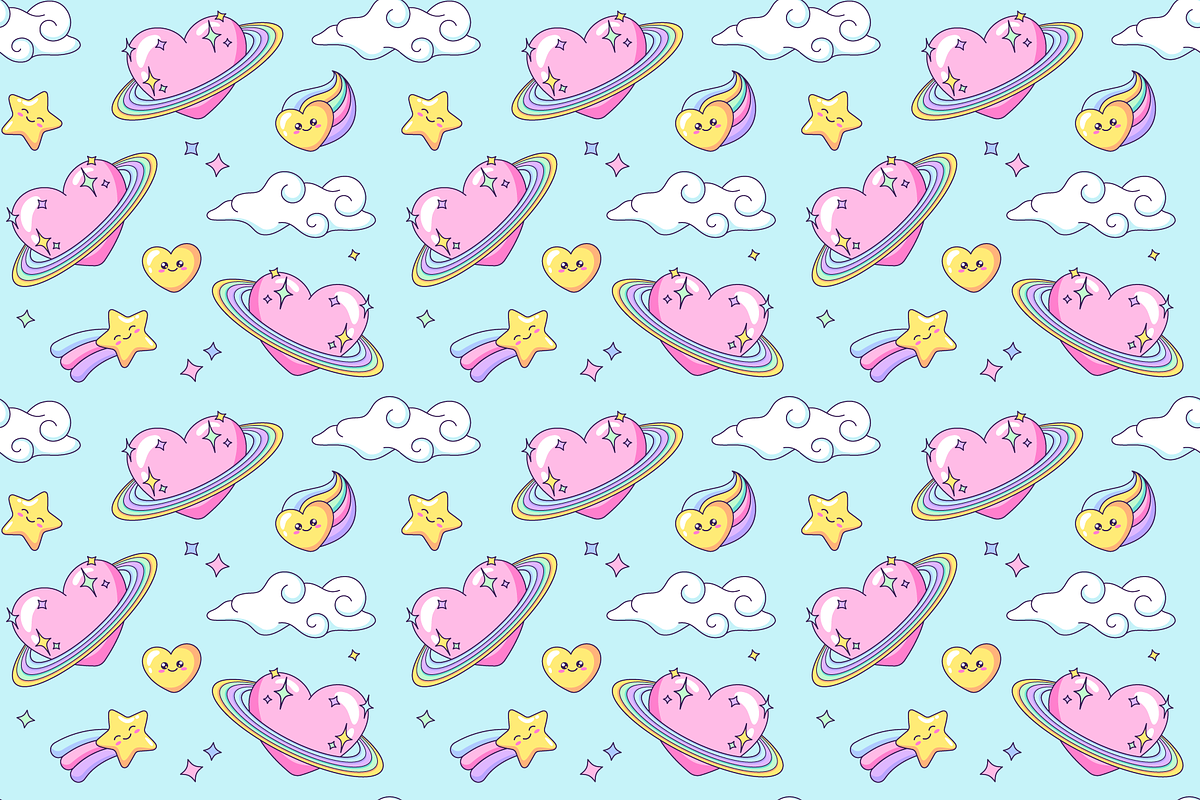 Heart planet pattern, an Illustration by Cmeree (Photo 2 of 2)