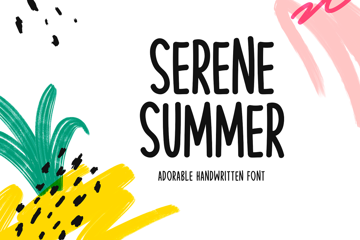 Serene Summer Typeface, a Handwritten Font by Seemly Fonts (Photo 1 of 4)