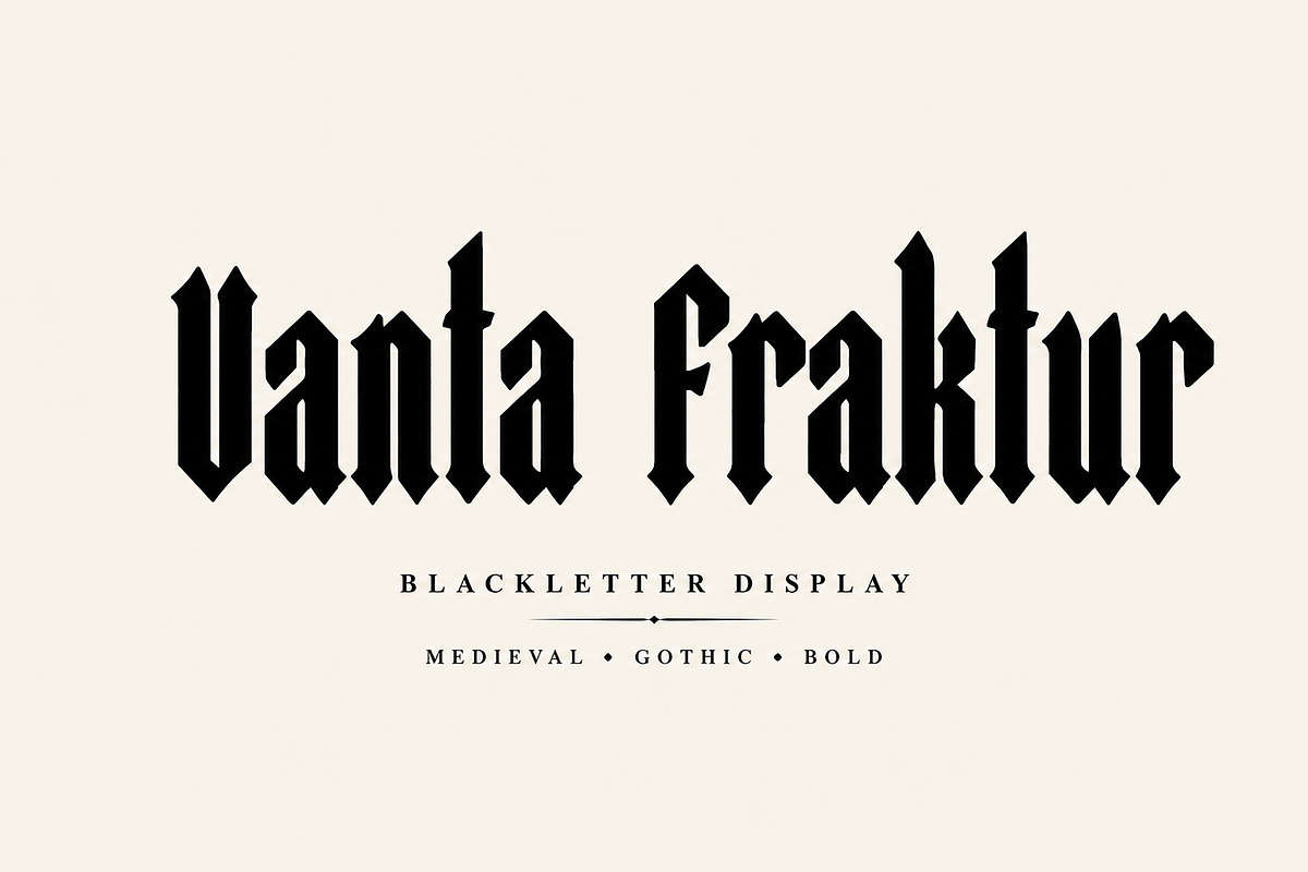 Vanta Fraktur –Bold Blackletter Font, a Blackletter Font by Wow Magic (Photo 3 of 5)