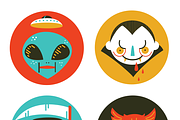 16 Vector Monster Objects, an Object Graphic by Derek Sullivan (Thumbnail 2 of 5)