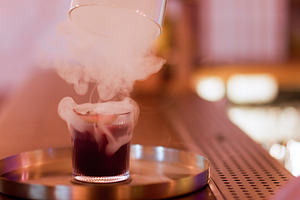 Drink presentation cocktail fume glass alcoholic, a Food & Drink Photo by Photo Drive Studio