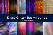 Disco Glitter Backgrounds Bundle, a Texture Illustration by InkyQueenArt (Thumbnail 1 of 7)