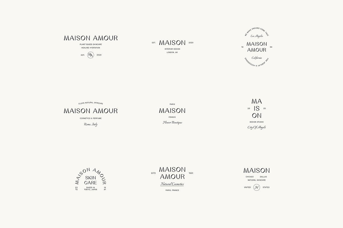 Maison Minimal Logo Kit Ai Eps Psd, a Branding & Logo Template by Feel This (Photo 2 of 13)