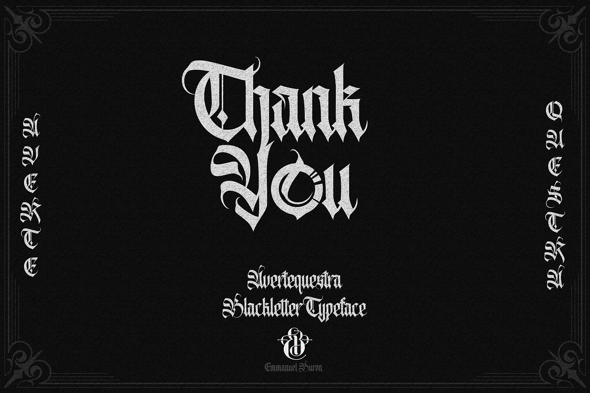 Avertequestra, a Blackletter Font by Emmanuel Buron (Photo 12 of 12)