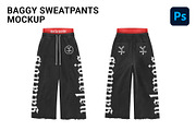 Baggy sweatpants mockup, a Mockup by yalanois (Thumbnail 1 of 5)