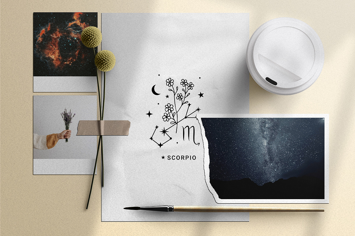 Zodiac constellations with flowers, an Illustration by Art Dari Autumn (Photo 2 of 8)