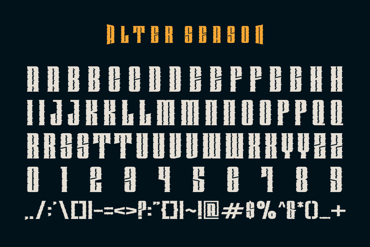 Alter Season - Horror Halloween Font, a Handwritten Font by Viswal Studio (Photo 5 of 7)