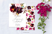 Pink Plum Watercolor Floral Clipart, an Illustration by whiteheartdesign (Thumbnail 8 of 9)