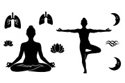 Yoga Meditation Silhouette Vector Bu, an Illustration by Artivon (Thumbnail 8 of 40)