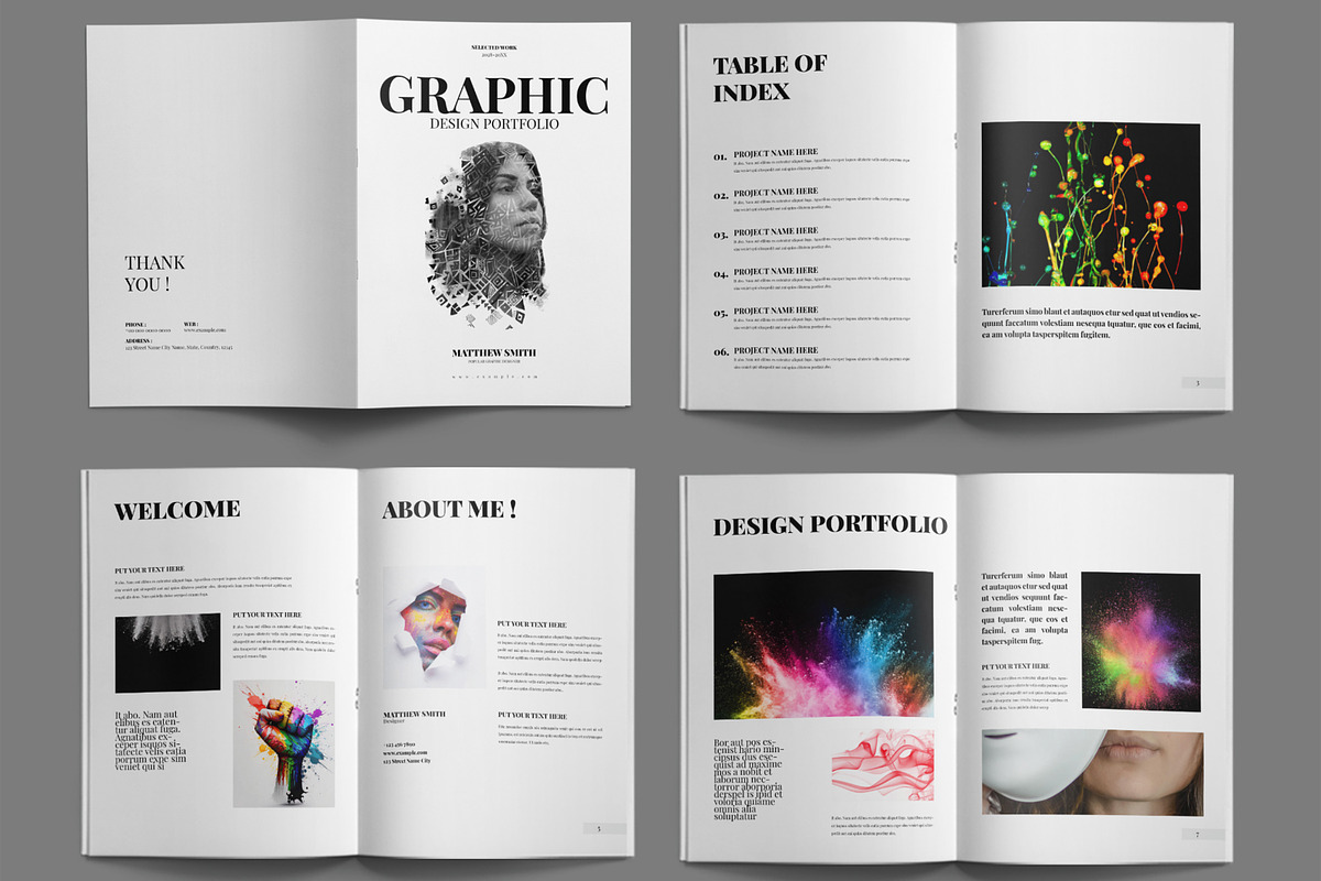 Graphic Design Portfolio Template, a Brochure Template by ContestDesign (Photo 2 of 3)
