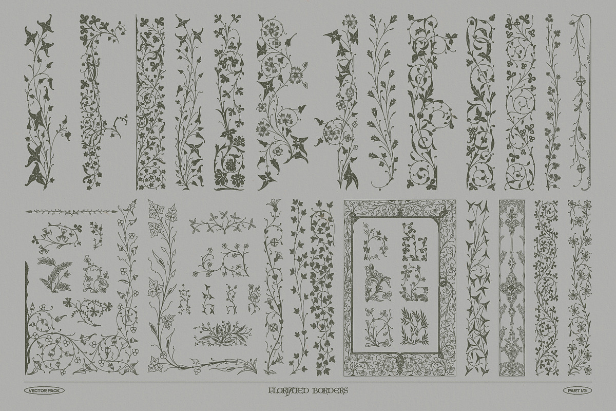 Floriated Borders Vectors, an Object Graphic by MiksKS (Photo 9 of 11)