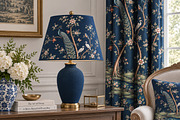 Navy Blue Chinoiserie Wall Mural, a Wallpaper Graphic by by creative paper (Thumbnail 16 of 20)