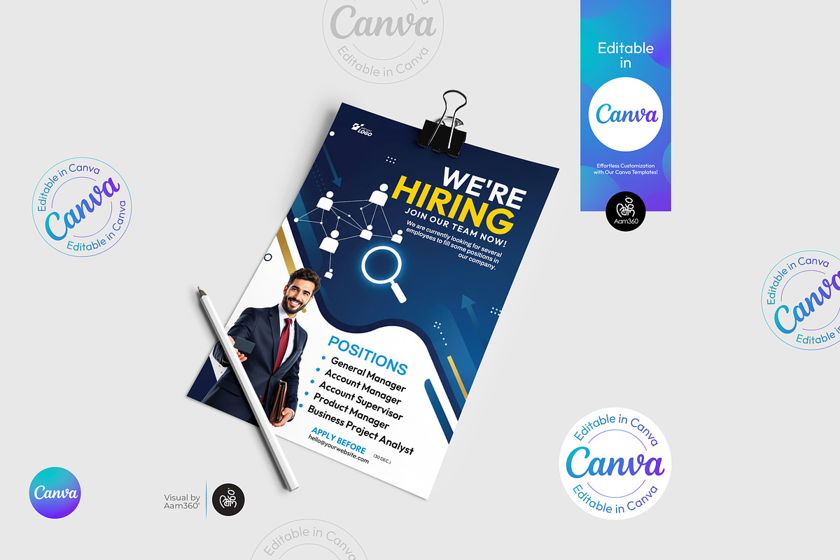 Hiring Flyer Template, a Flyer Template by Aam360 (Photo 2 of 3)