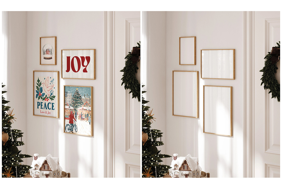 Christmas Frame Mockup Bundle, a Household Mockup by Artjafara (Photo 7 of 9)