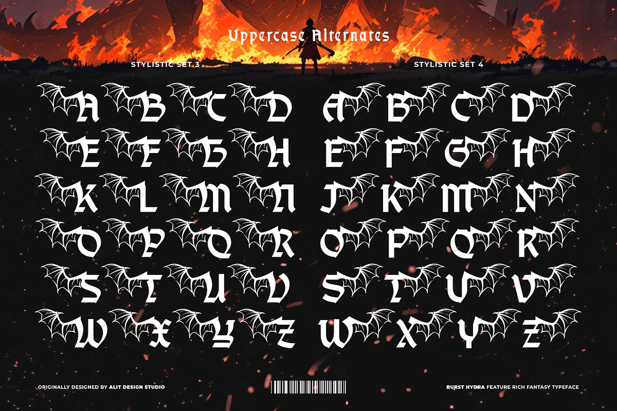 Burst Hydra Font, a Blackletter Font by alit design (Photo 11 of 17)