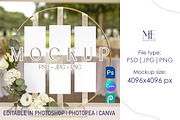 Seating Chart Mockup PSD Canva 5x7, a Mockup by Mie Mockup Studio (Thumbnail 1 of 7)