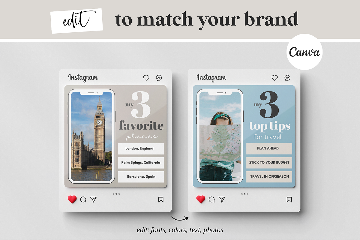 1,000 Canva Travel Templates, a Social Media Template by Oh So Social Boutique (Photo 6 of 8)