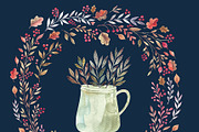 Watercolor autumn collection, an Animal Illustration by MoleskoStudio (Thumbnail 7 of 10)