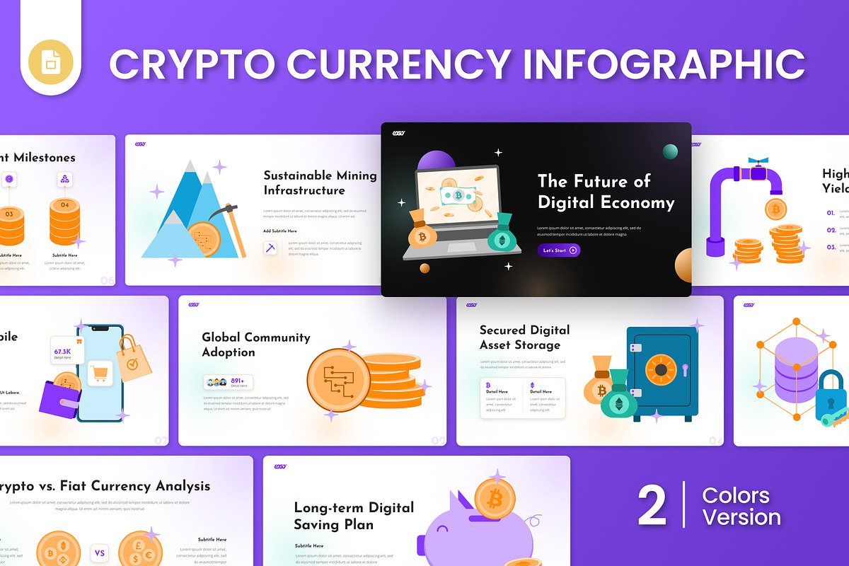 Crypto Currency Infographic Slides, a Presentation Template by Antstheme (Photo 1 of 4)