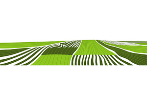 Farm land landscape with horizon