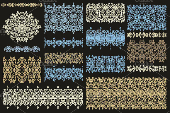 Set Of Decorative Border Ornaments