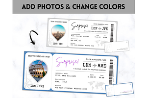 Boarding Pass Template, EDITABLE