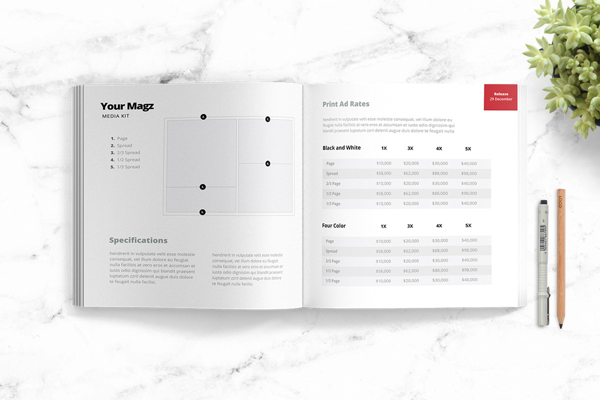 Magazine Media Kit Template, a Social Media Template by ariodsgn (Photo 5 of 9)