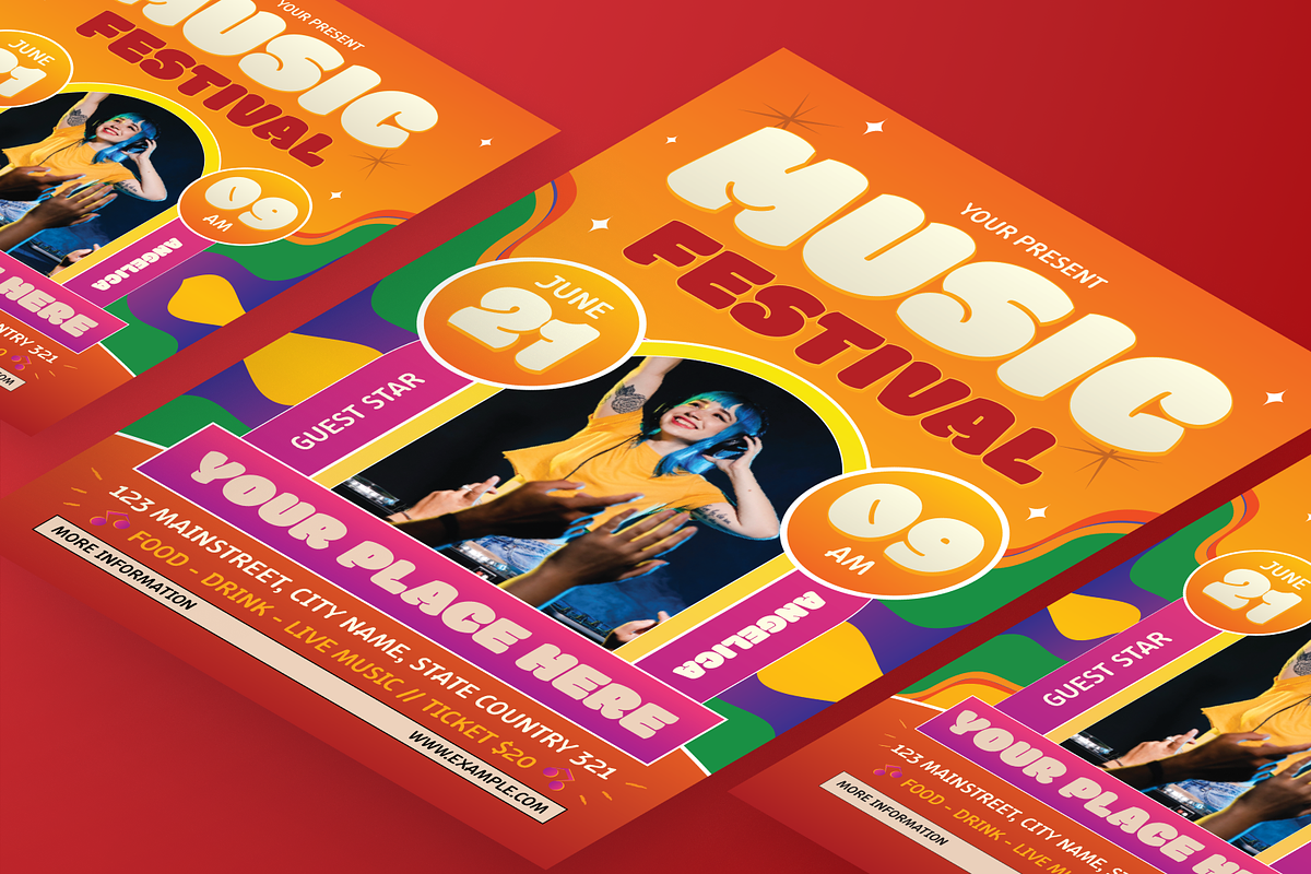 Music Festival Flyer Set, a Flyer Template by Annora Studio (Photo 5 of 6)