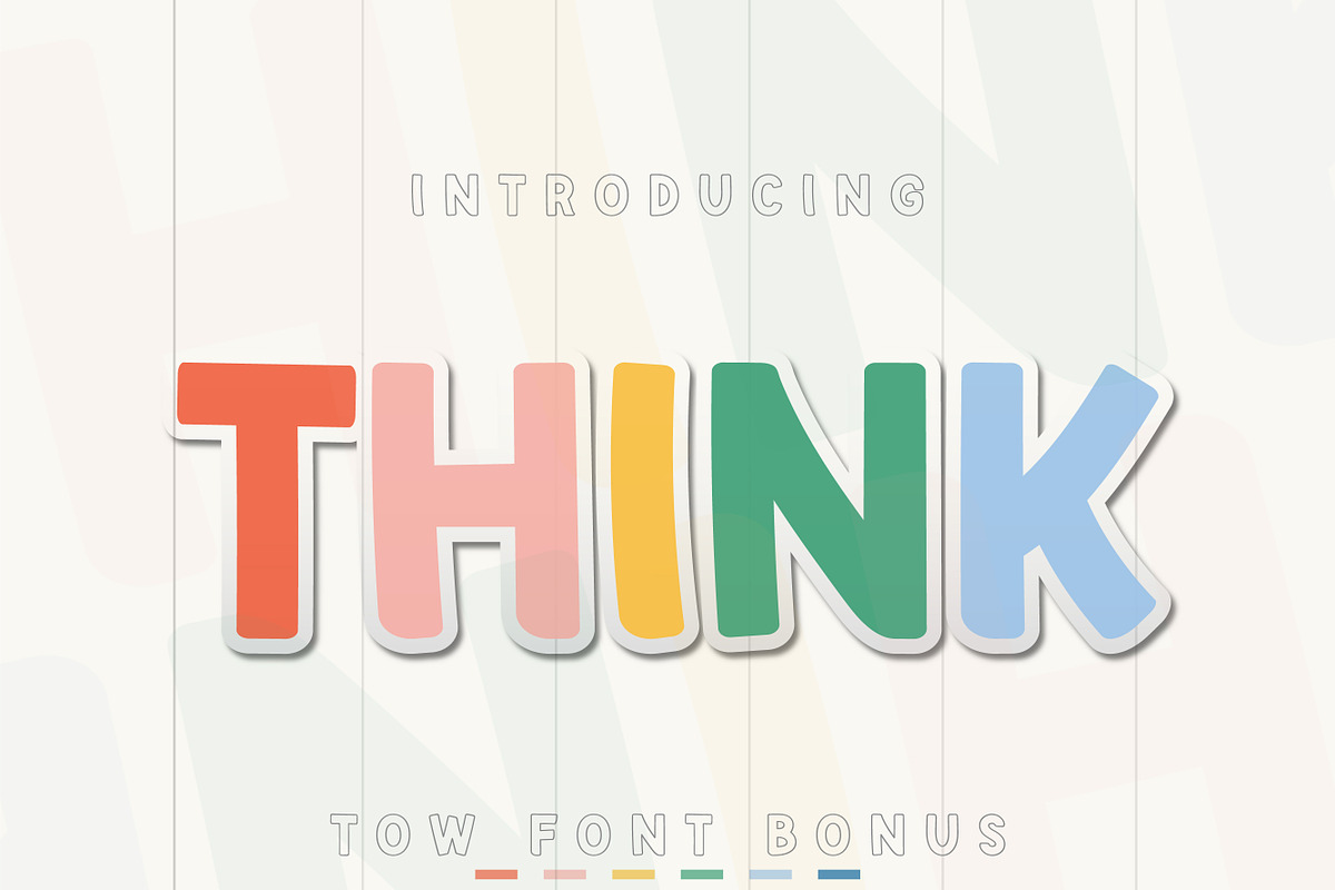 Think -Cute and Playful Handwritten, a Handwritten Font by MaxArt Foundry (Photo 1 of 7)