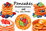 Pancakes - sketchmarkers set, a Food Illustration by ViktoriArt (Thumbnail 1 of 6)