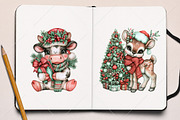 Christmas Animals Clipart Bundle, a Seasonal Illustration by Canvas Craft (Thumbnail 8 of 10)