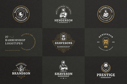 27 Barbershop Logotypes