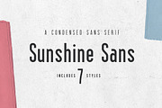 Sunshine Typeface Family, a Sans Serif Font by Thomas Ramey Designs (Thumbnail 1 of 7)