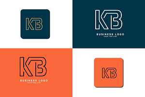 KB, BK, Abstract Logo Design