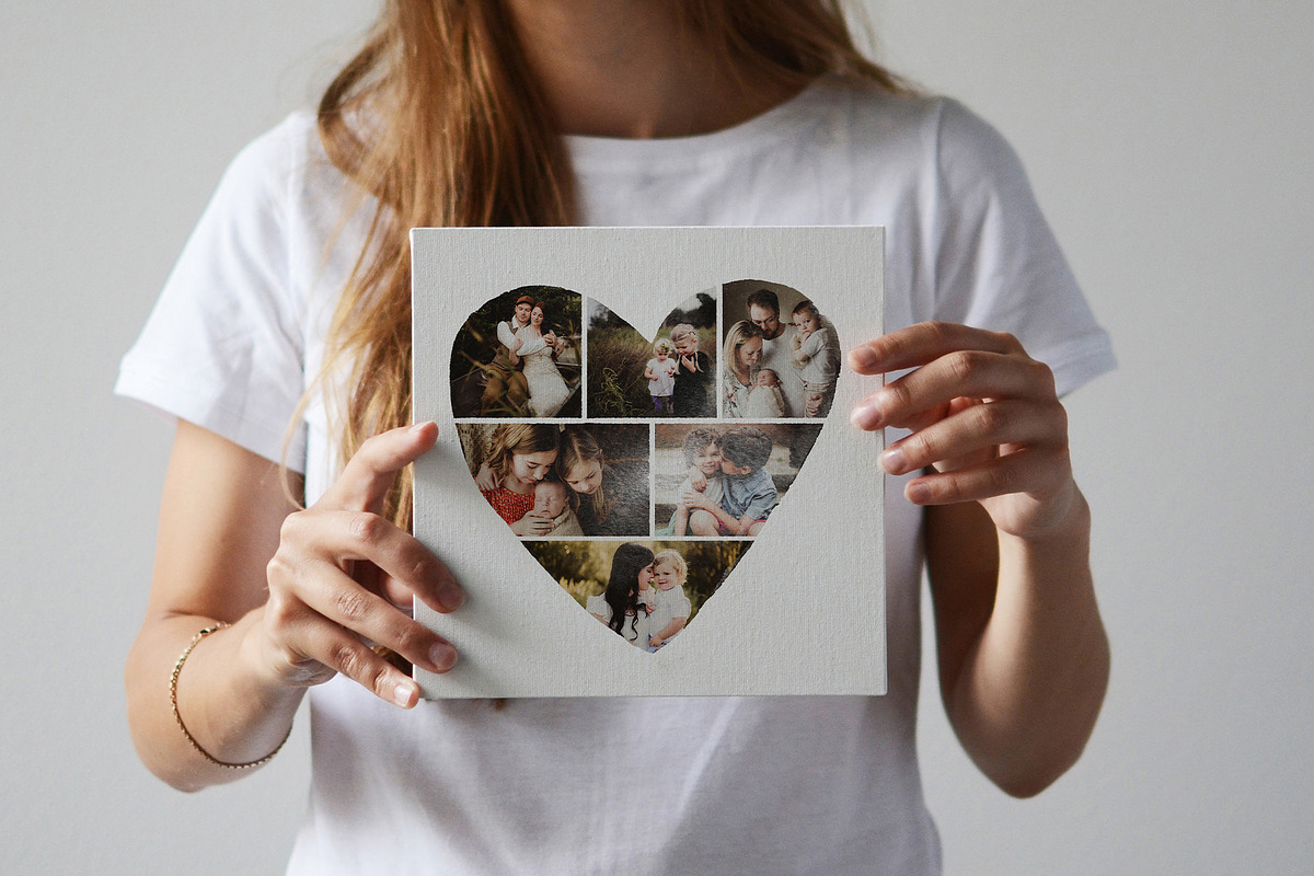 Heart Shaped Collage with watercolor, a Shape Add-On by BrownLeopard (Photo 4 of 9)
