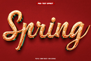 Spring 3D editable text effect