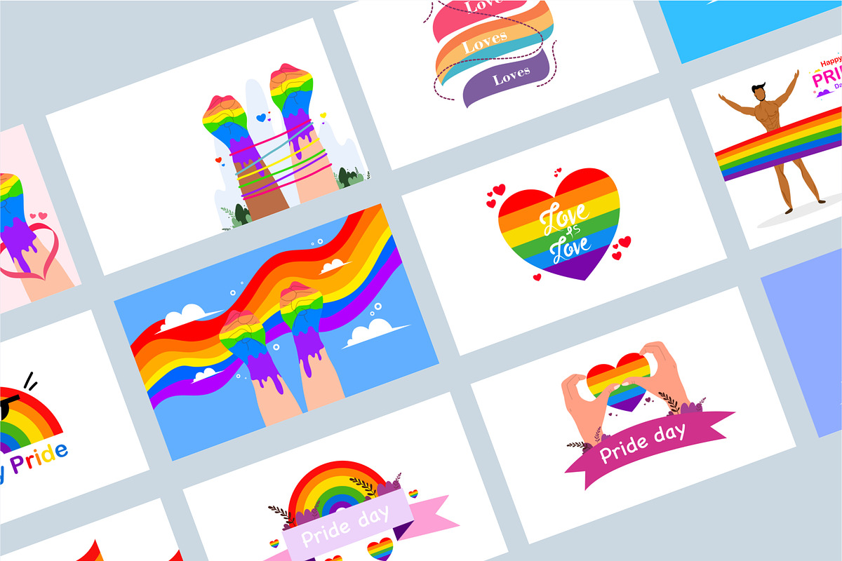 LGBT background vector, a Seasonal Illustration by foxndeer (Photo 3 of 4)