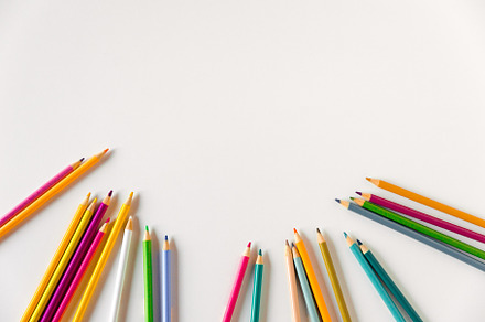 Сolored pencils on a white backgroun, an Arts & Entertainment Photo by Kolomiyets Viktoriya